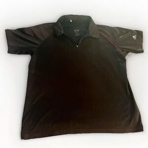 Adidas Men's Climalite Black Polo Large Short Sleeve Lightweight Golf Shirt